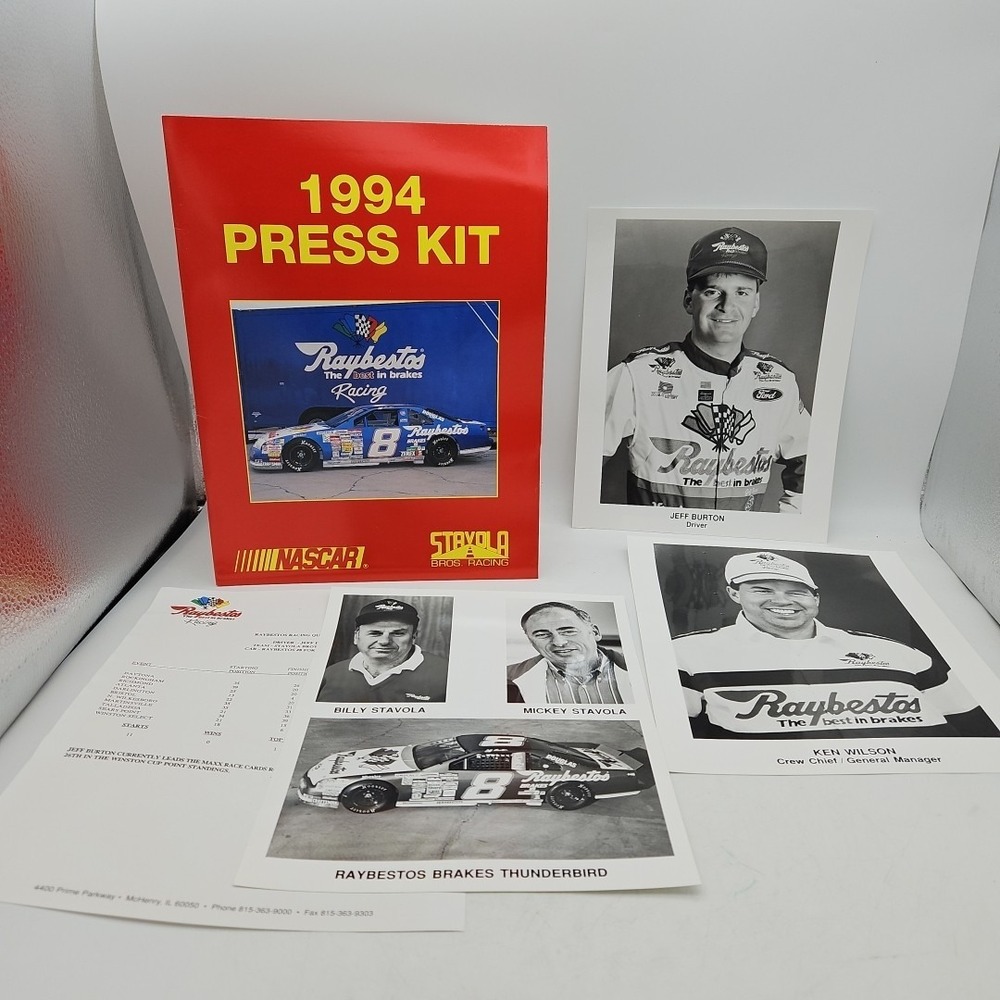 Vintage Nascar Press Kit Stavola Bros Racing‎ Team Jeff Burton Media Guide #8